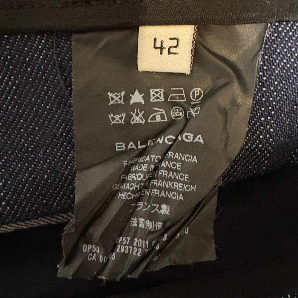 Balenciaga Dark Blue Women Ankle Zip Jeans - Picture 6 of 7